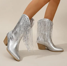 Silver Wild West Boots